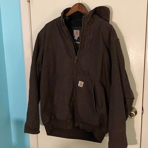 Mens XL Brown Carhartt Hooded Lined “Full Swing” Jacket. Worn Once